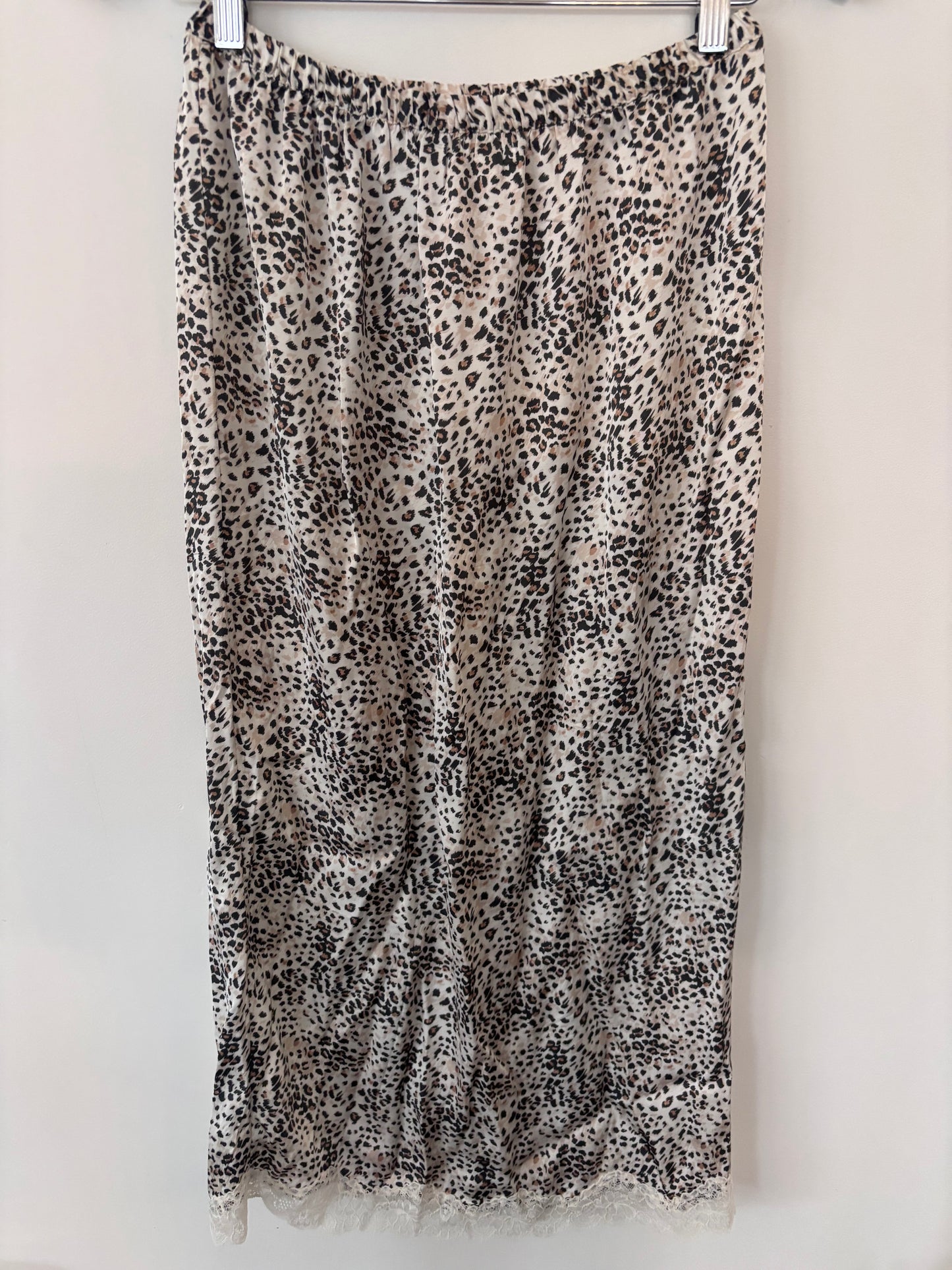 Aerie Satin & Lace Leopard Print Skirt | Sz XS (could fit size small)