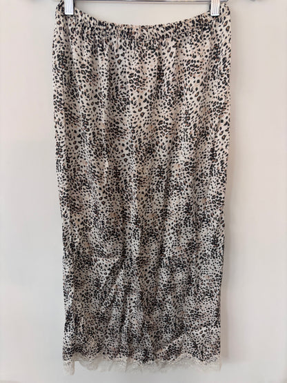 Aerie Satin & Lace Leopard Print Skirt | Sz XS (could fit size small)