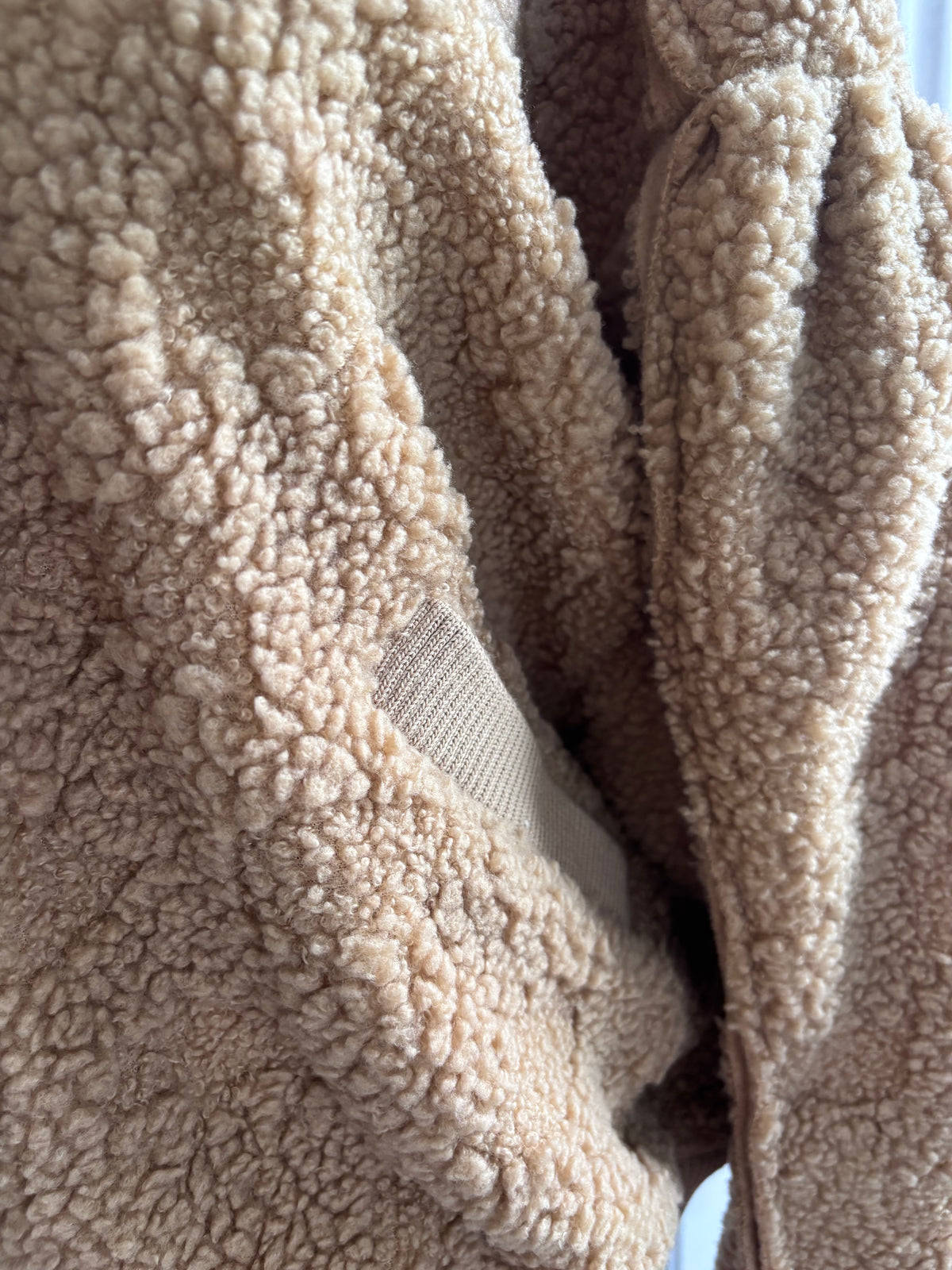 Free People Cozy Up Brown/Pink Sherpa Jacket | Sz Small (very oversized)