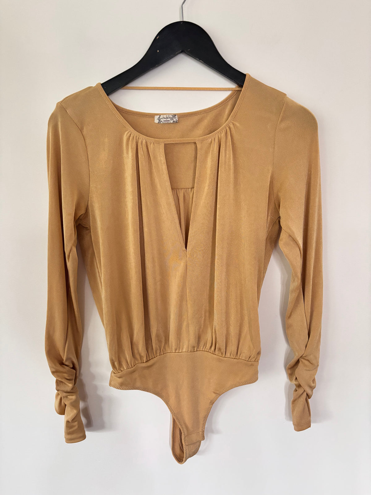 Intimately Free People Kaya Gold Keyhole Bodysuit | Sz XS (oversized)