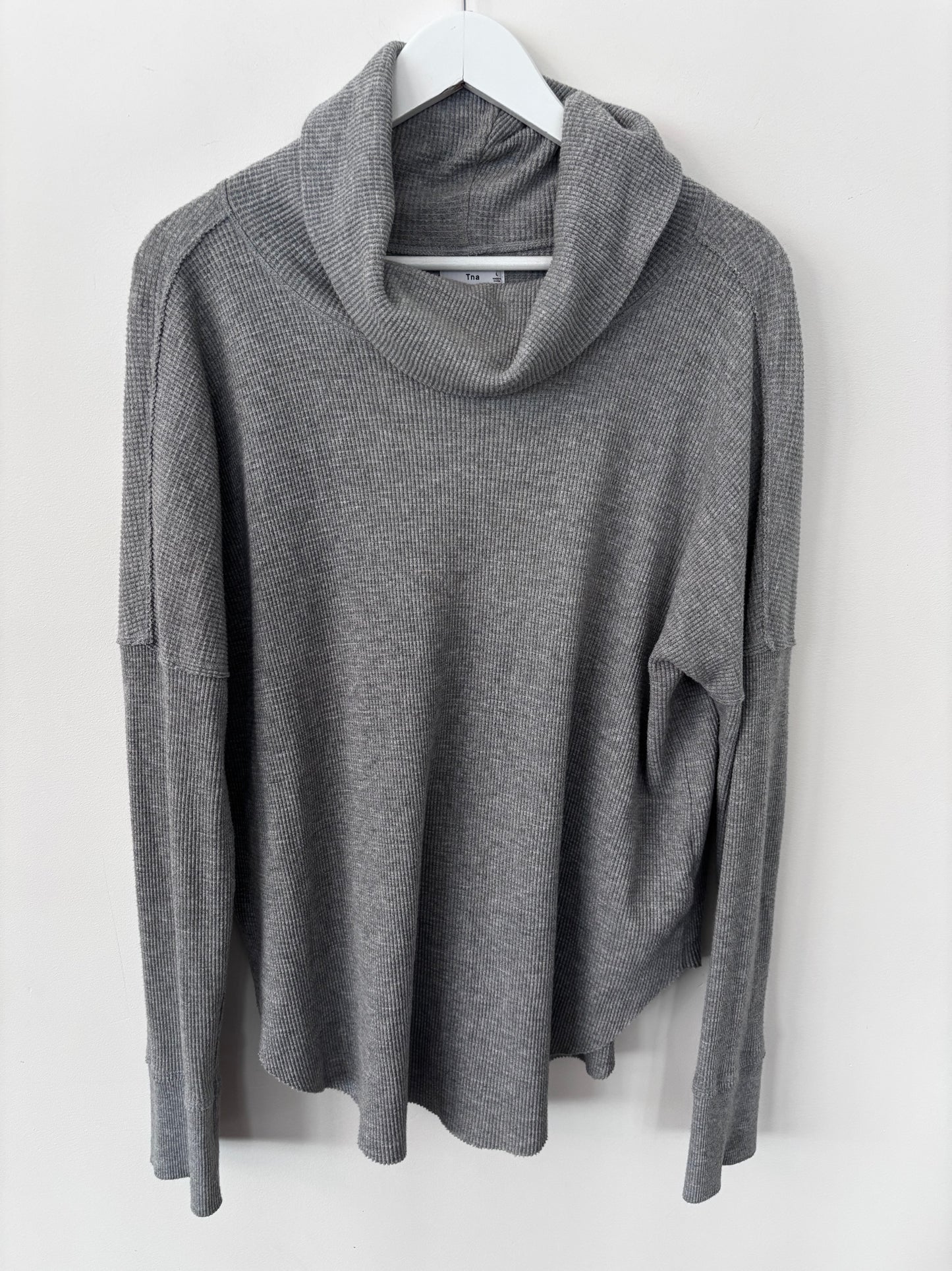 Aritzia TNA Thermal Cowlneck in Grey | Sz Large