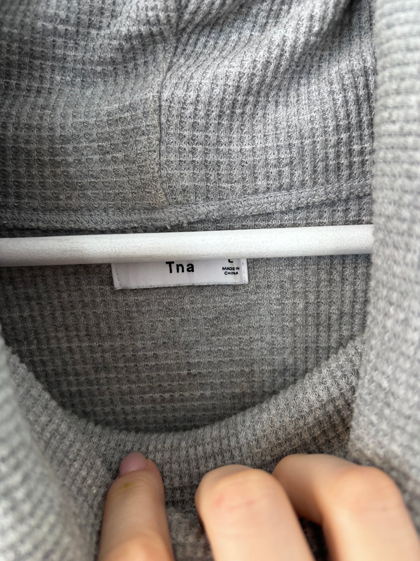 Aritzia TNA Thermal Cowlneck in Grey | Sz Large