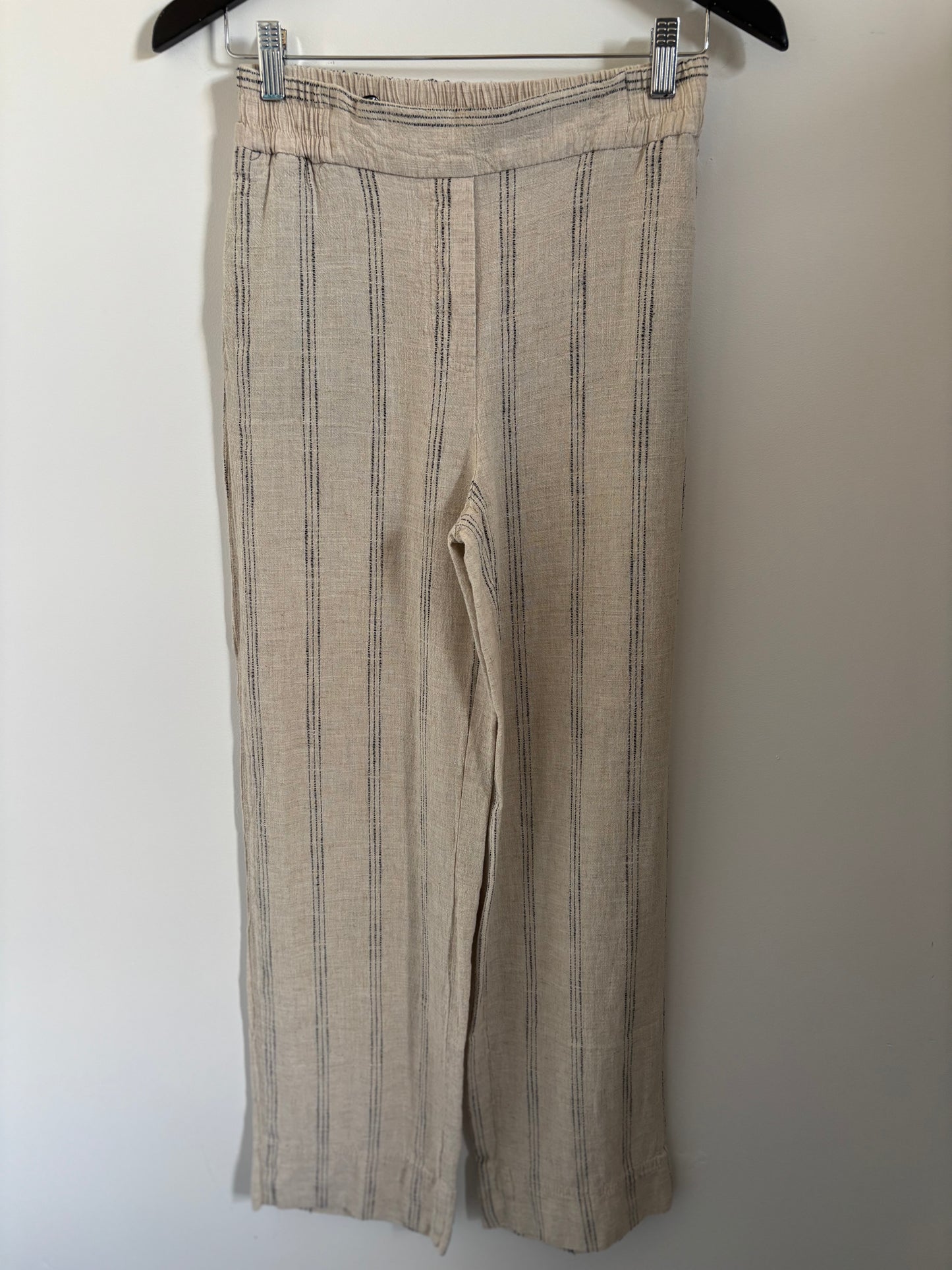 2 Piece Zara Ecru Linen Blend Oversized Set | Small (O21L4)