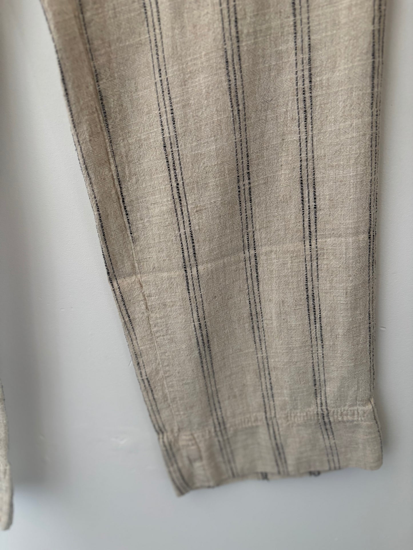 2 Piece Zara Ecru Linen Blend Oversized Set | Small (O21L4)