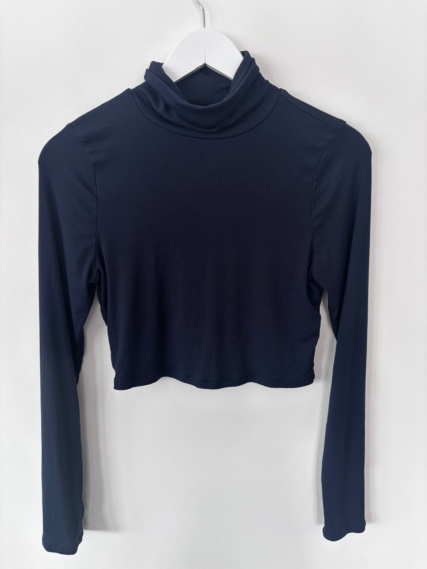 Sunday Best NAVY Freshman Cropped Turtleneck Long Sleeve | Sz Large