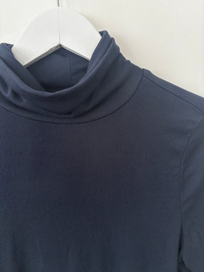 Sunday Best NAVY Freshman Cropped Turtleneck Long Sleeve | Sz Large