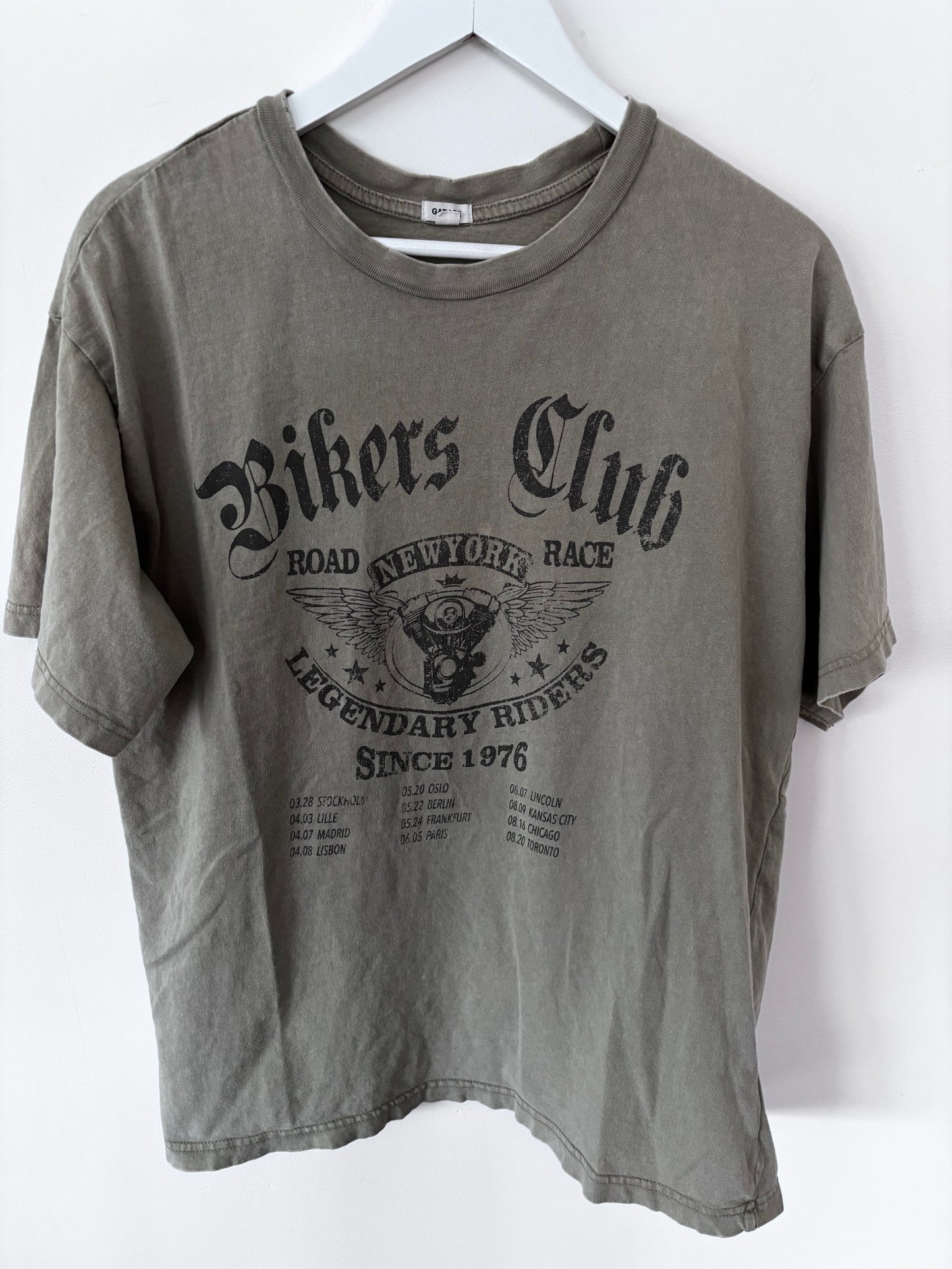 Garage Bikers Club Oversized Graphic Tee | Sz Xs/S fits like Large