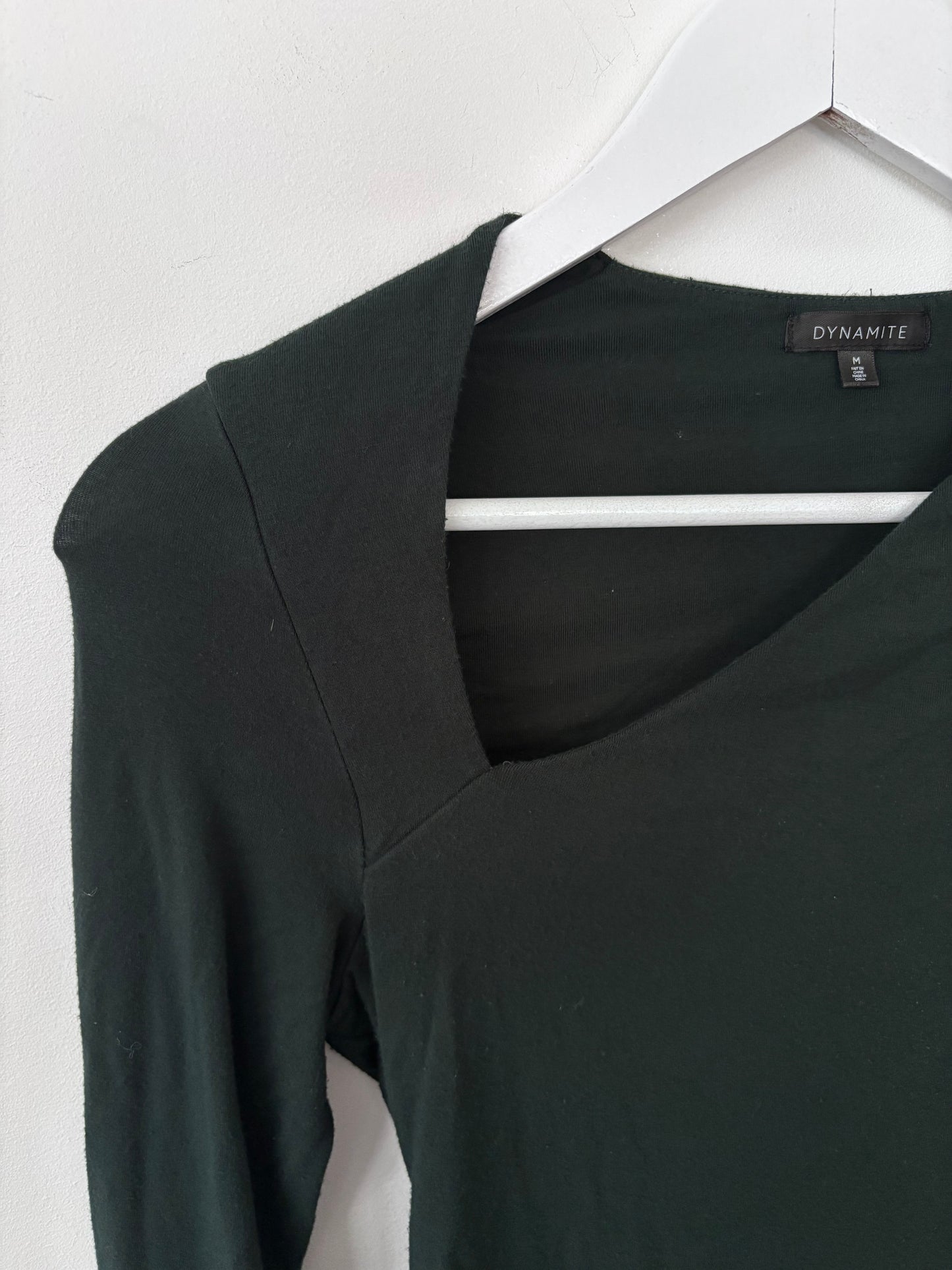 Dynamite Cut Out Dark Green Bodysuit | Sz Medium