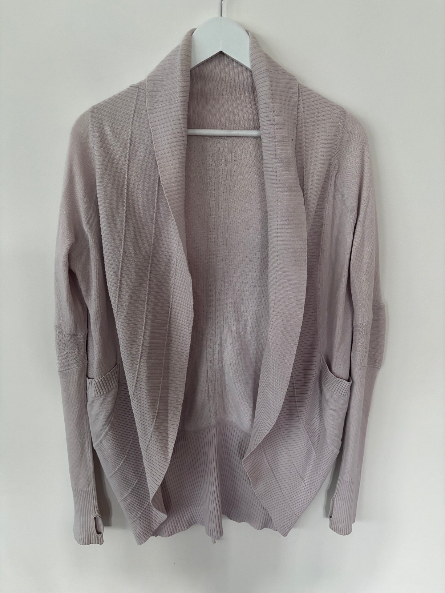Lululemon Transformation Wrap Cream/Grey Cardigan (flaw) | Sz Small (approx)