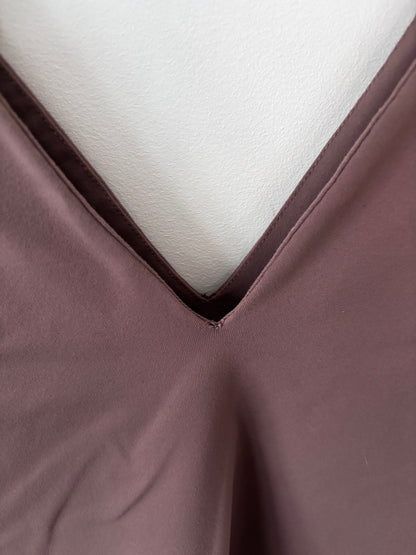 A&F Seamless V-neck Bodysuit in Brown | Sz Medium