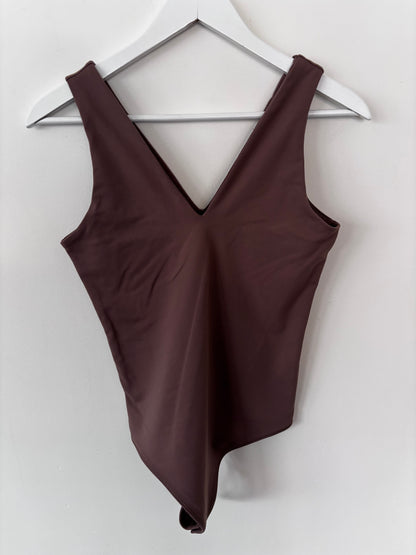 A&F Seamless V-neck Bodysuit in Brown | Sz Medium