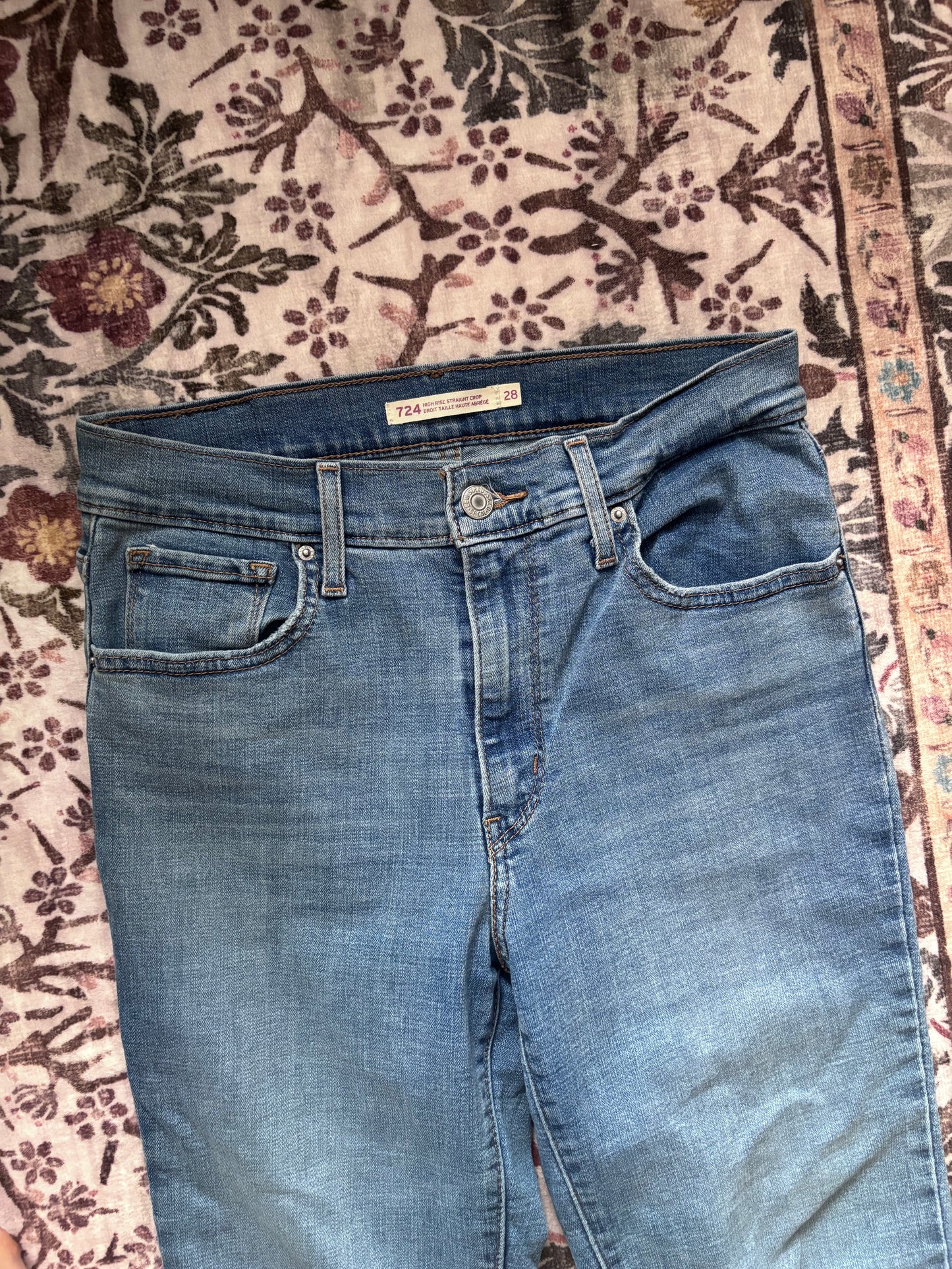 Levi's High Rise Straight Crop Jeans  | Sz 28