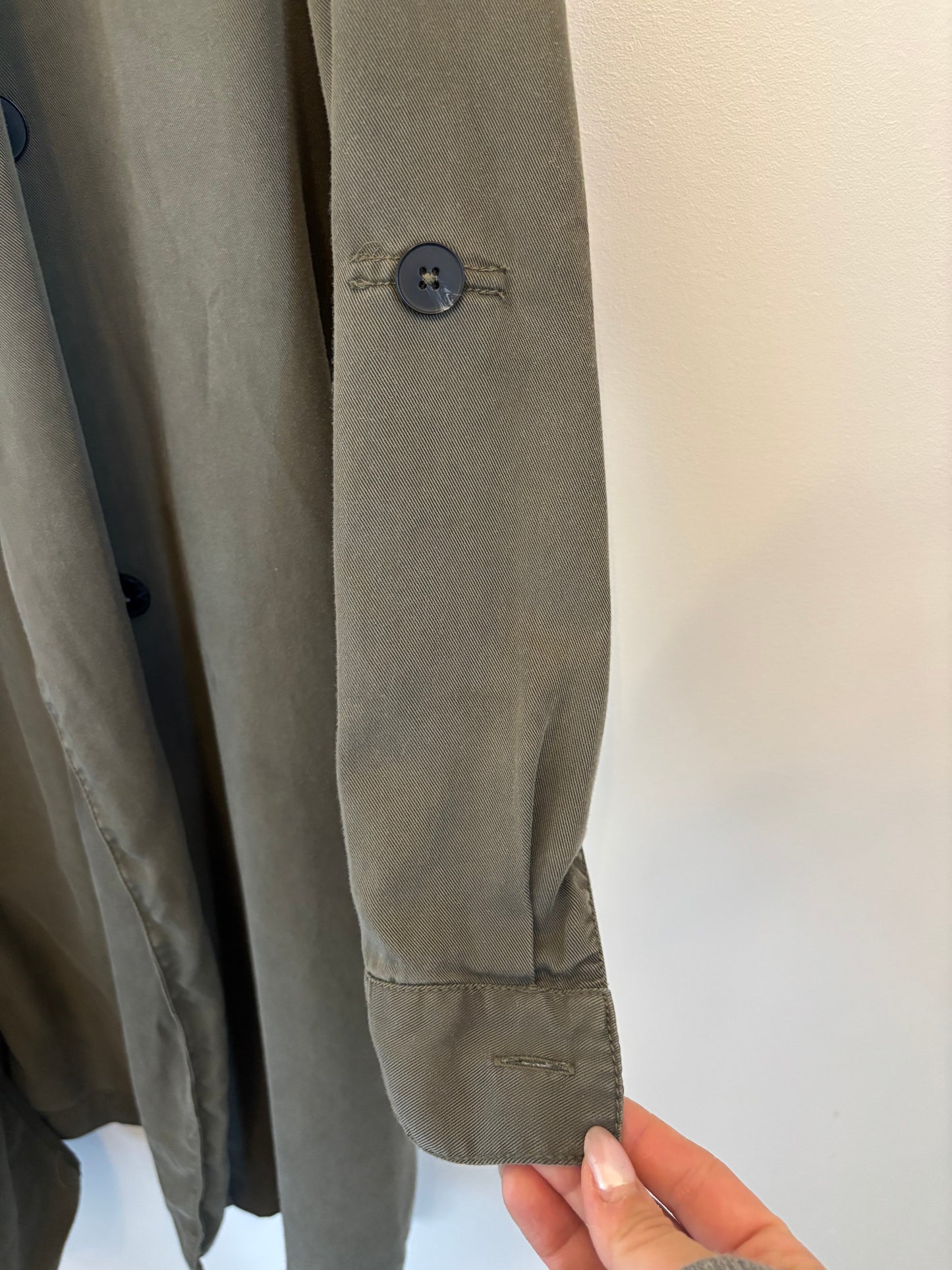 Dynamite Tencel Belted Open Trench Coat | Small (O39L4)