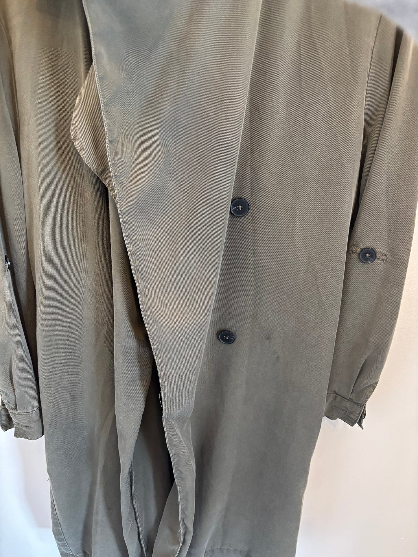 Dynamite Tencel Belted Open Trench Coat | Small (O39L4)