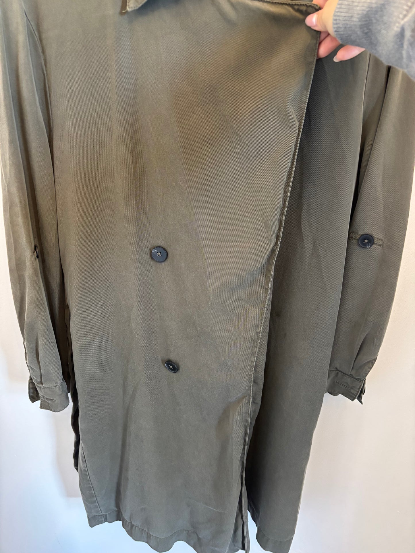 Dynamite Tencel Belted Open Trench Coat | Small (O39L4)