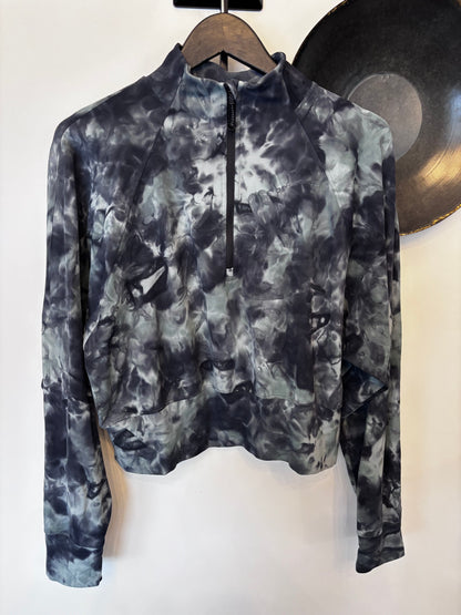 Lululemon Ready to Rulu 1/2 Zip Diamond Eye Tidewater Teal/Grey Pullover | Sz 12 (recommend to size up)