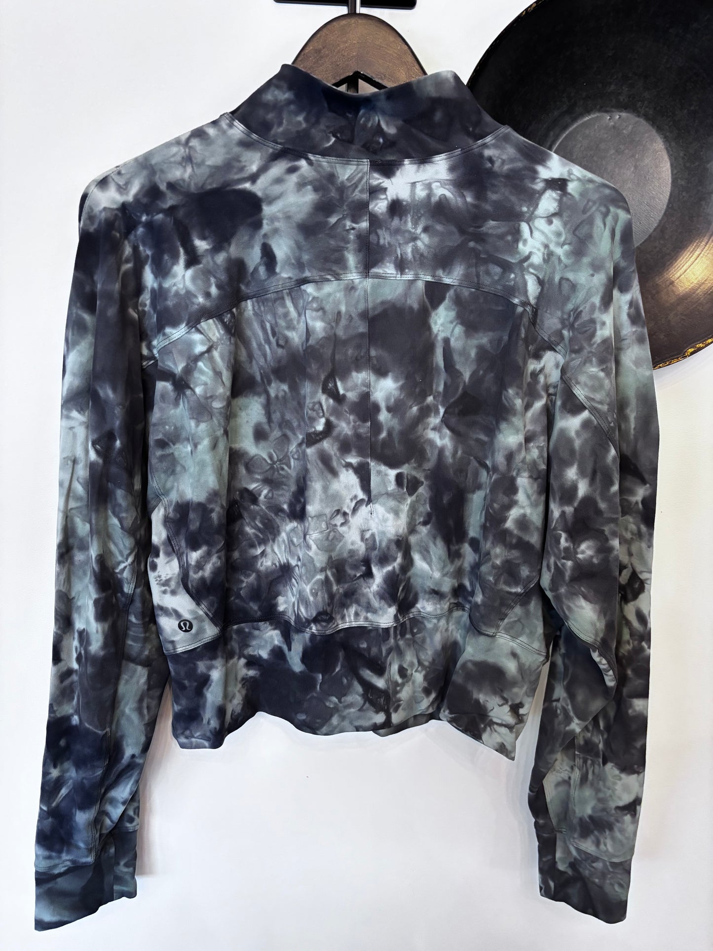 Lululemon Ready to Rulu 1/2 Zip Diamond Eye Tidewater Teal/Grey Pullover | Sz 12 (recommend to size up)