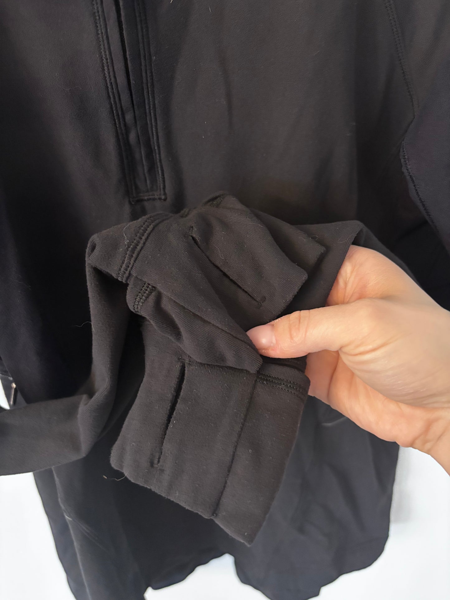Lululemon Warm Stabilizer 1/2 Zip Hoodie in Black | Sz 8