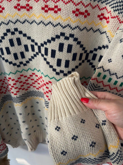 Province of Canada Vintage Inspired Cotton Knit Sweater | Sz Large (fits big)