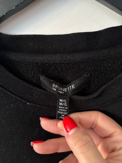 Brunette the Label Mama Black/White Sweatshirt | Sz M/L