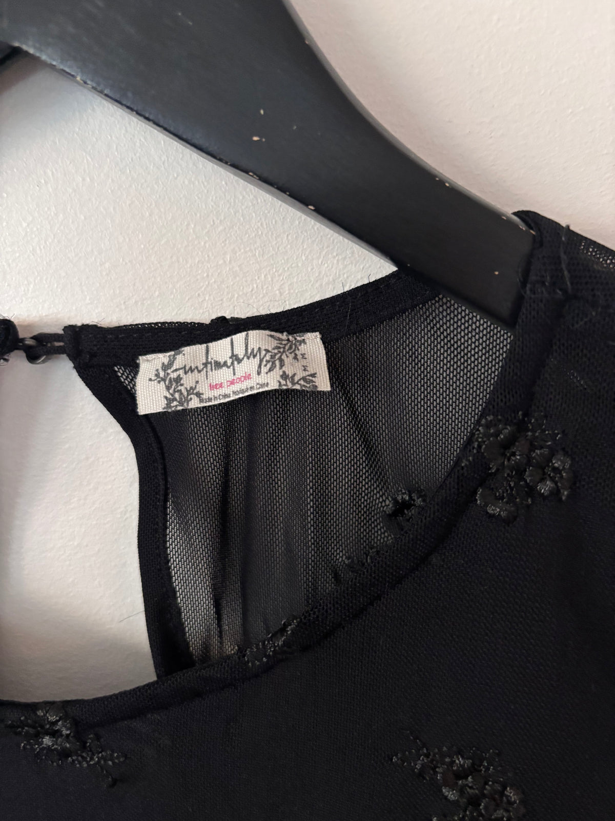 Free People Mesh Rosette Long Sleeve Bodysuit | Sz Medium (fits generous)