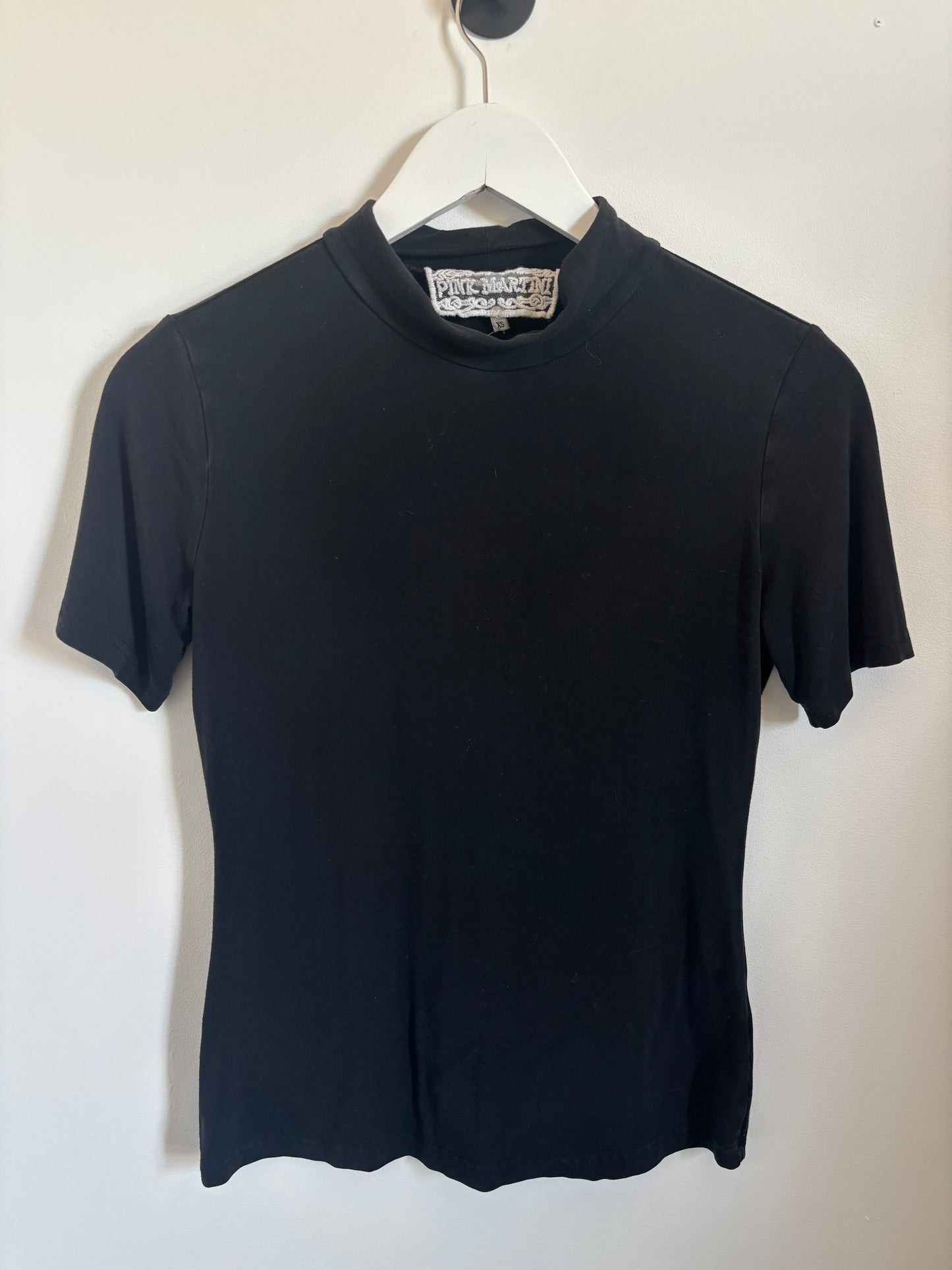 Pink Martini Stretch Mock Neck Top Abel Top | XS (O38L4)