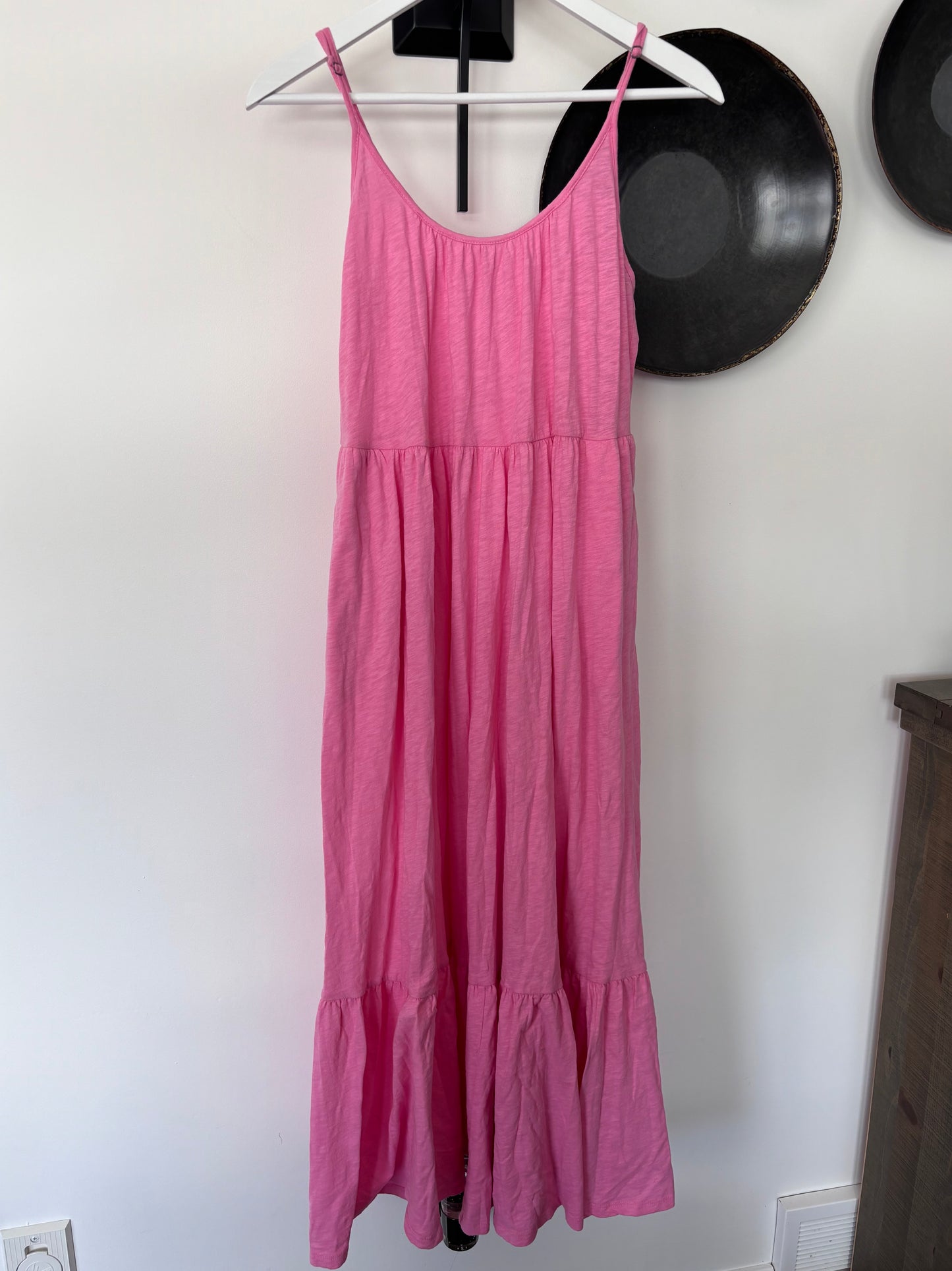 Z Supply Pink Lido Slub Tiered Maxi Dress NWT | Sz XS (fits small/medium)