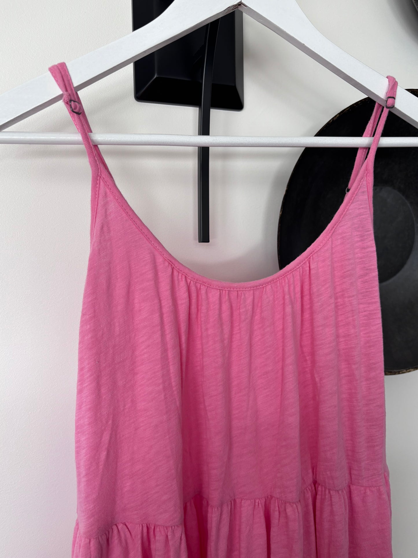Z Supply Pink Lido Slub Tiered Maxi Dress NWT | Sz XS (fits small/medium)