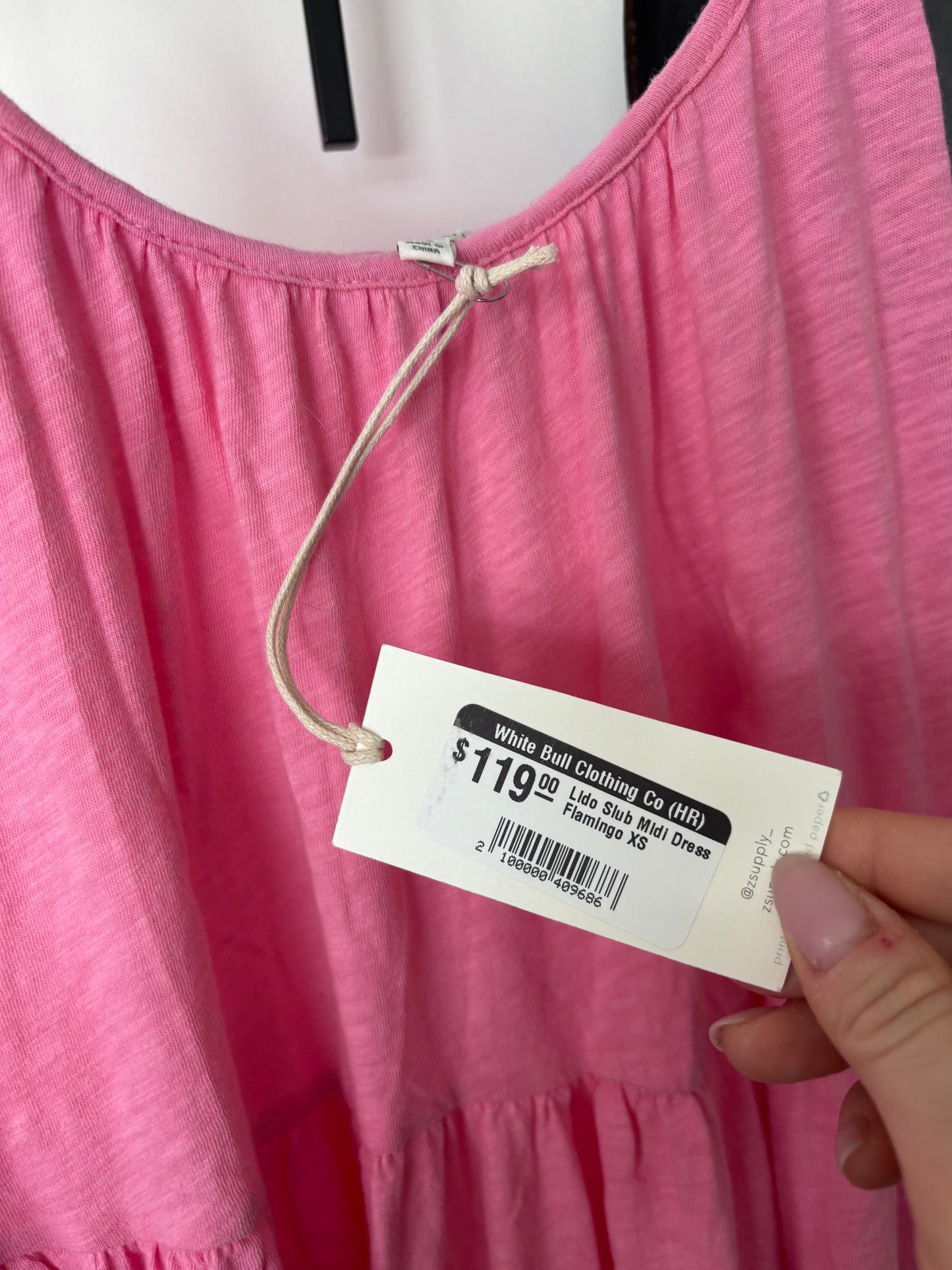 Z Supply Pink Lido Slub Tiered Maxi Dress NWT | Sz XS (fits small/medium)
