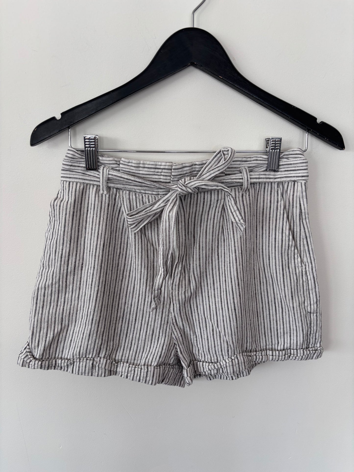 Rag Poets Striped Linen Shorts | Sz 28 (fit small)