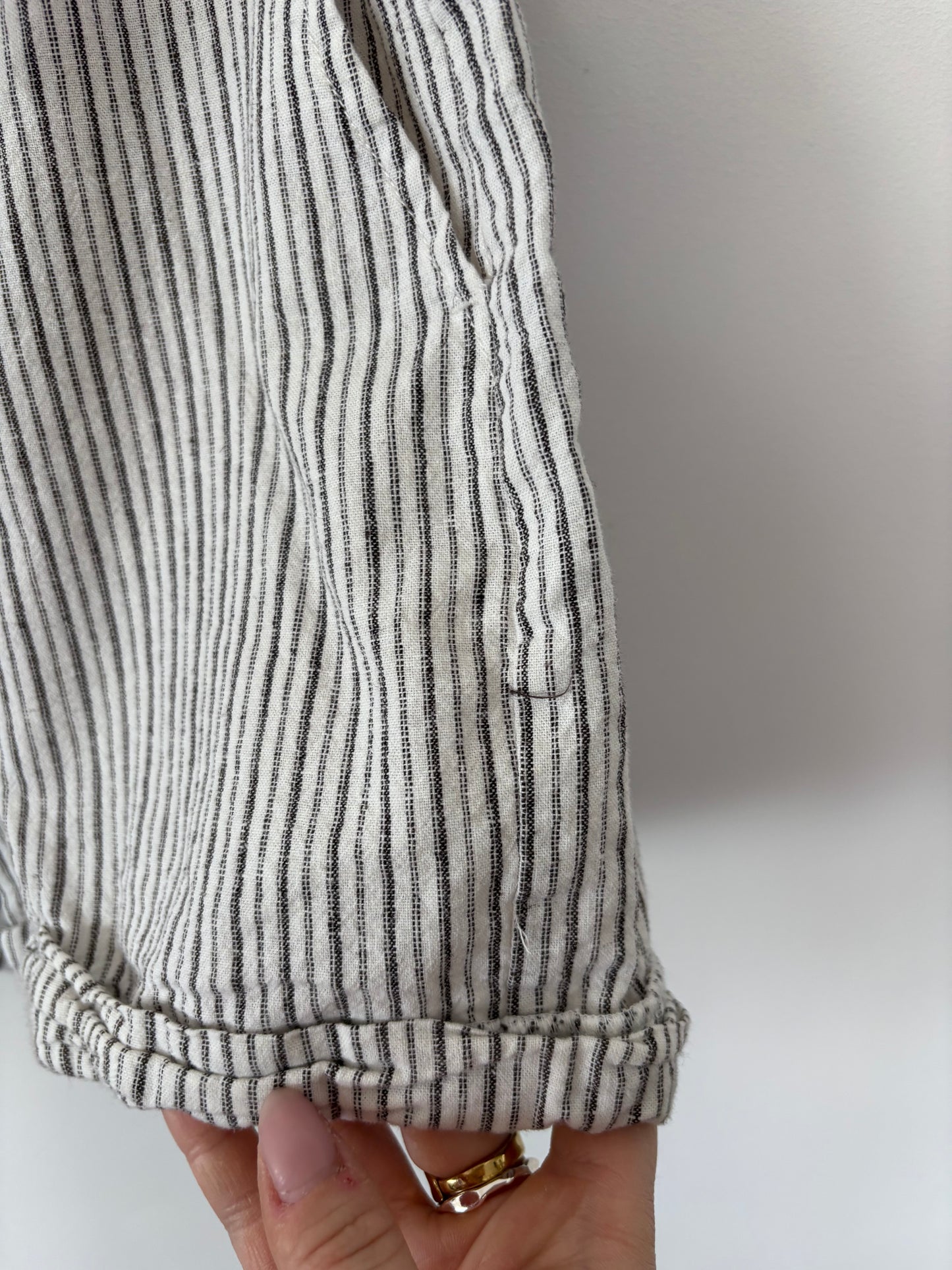Rag Poets Striped Linen Shorts | Sz 28 (fit small)