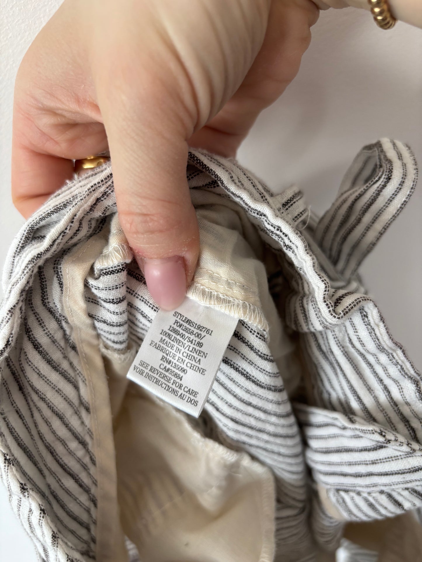 Rag Poets Striped Linen Shorts | Sz 28 (fit small)