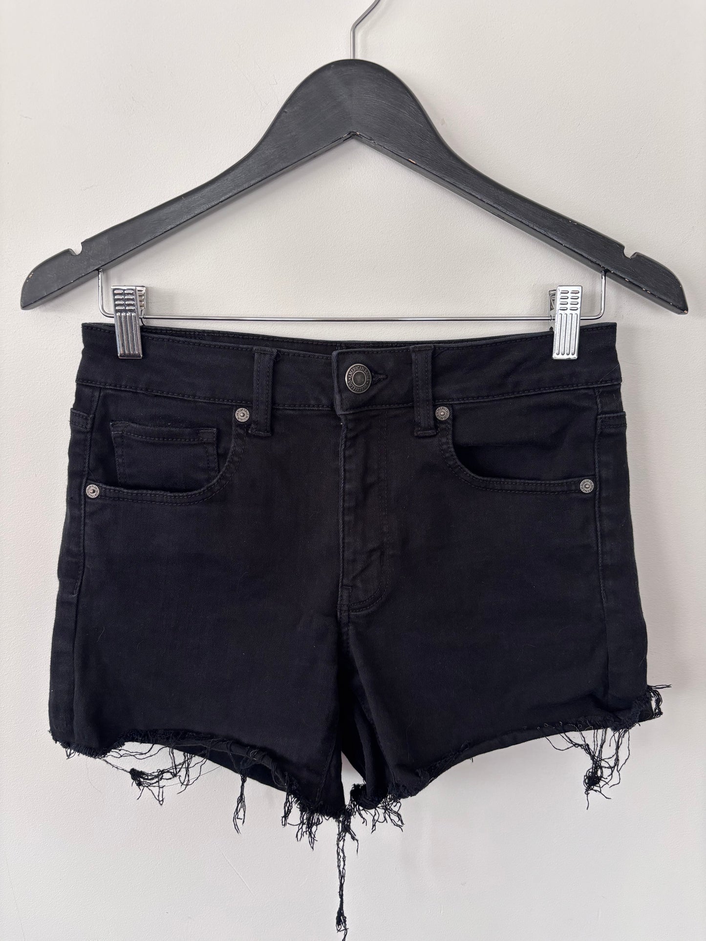 American Eagle Black High Rise Shortie | Sz 6 (small fit)