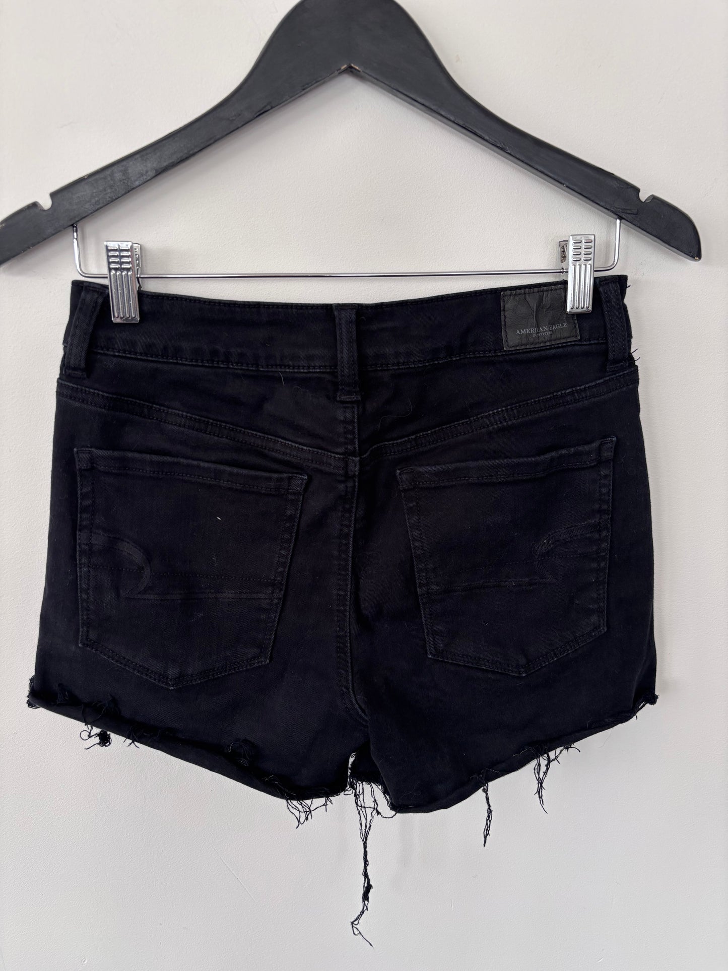 American Eagle Black High Rise Shortie | Sz 6 (small fit)