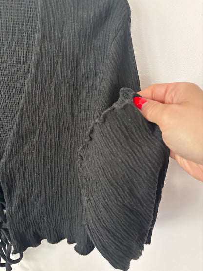 Primark Tie-Front Lettuce Trim Top |  Sz Small