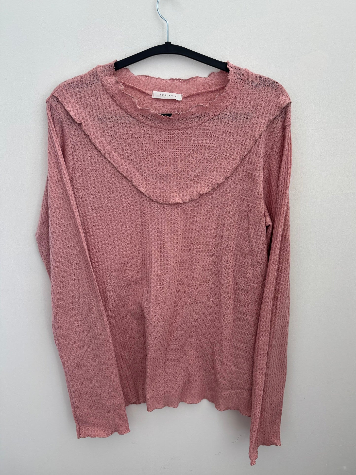 Reborn J Light Pink Lettuce Trim Long Sleeve | XL