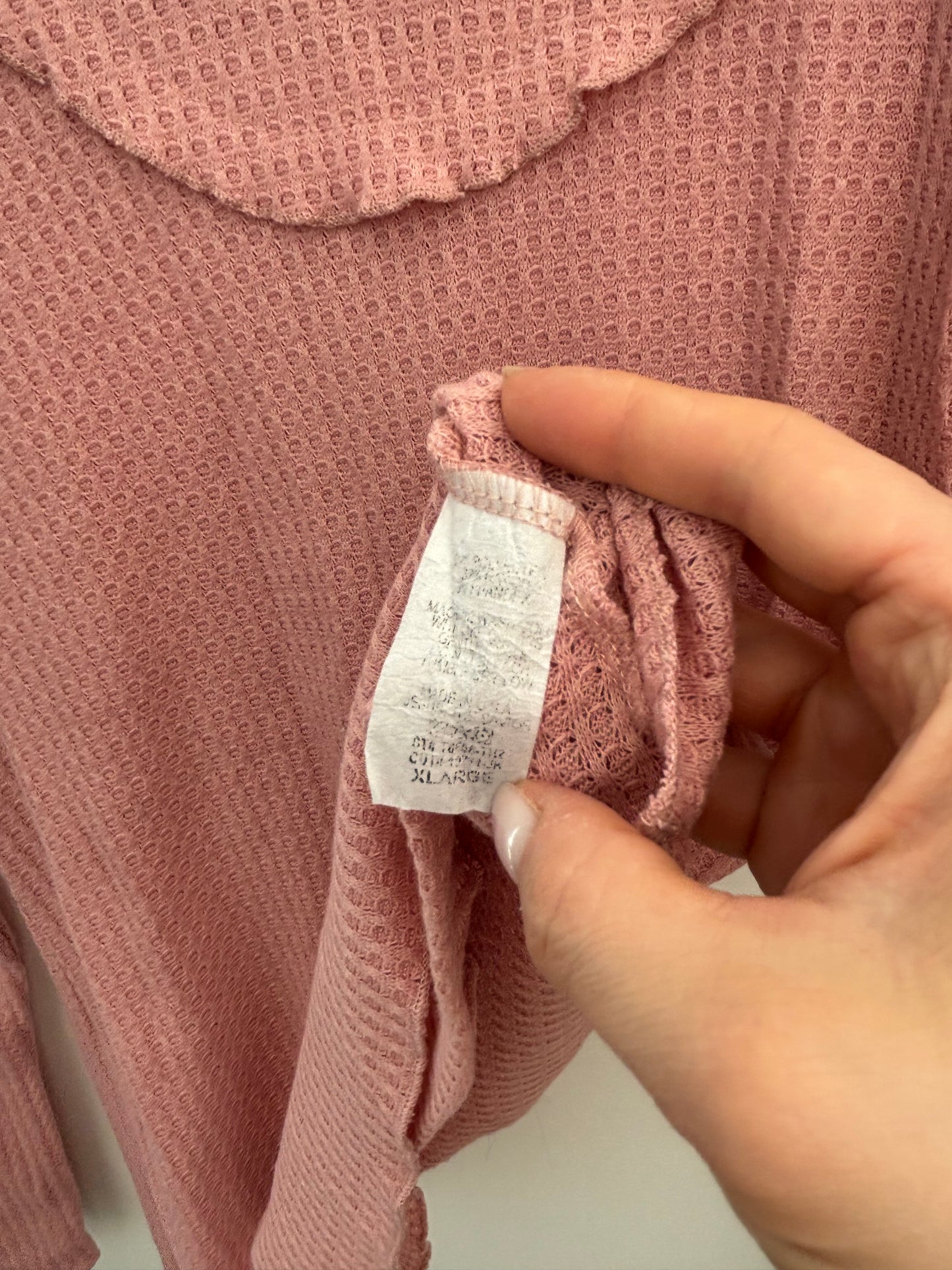 Reborn J Light Pink Lettuce Trim Long Sleeve | XL