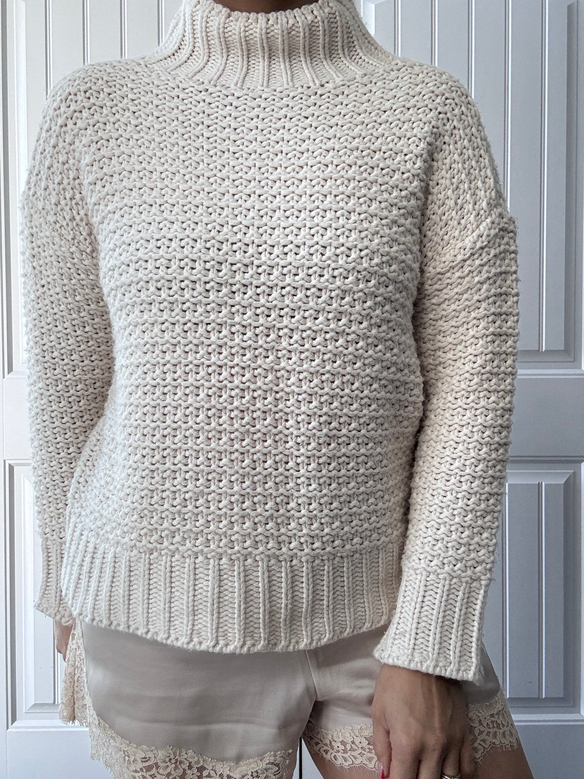 Femme by Design Ivory Knit Sweater | Sz Small (fits XS/S)