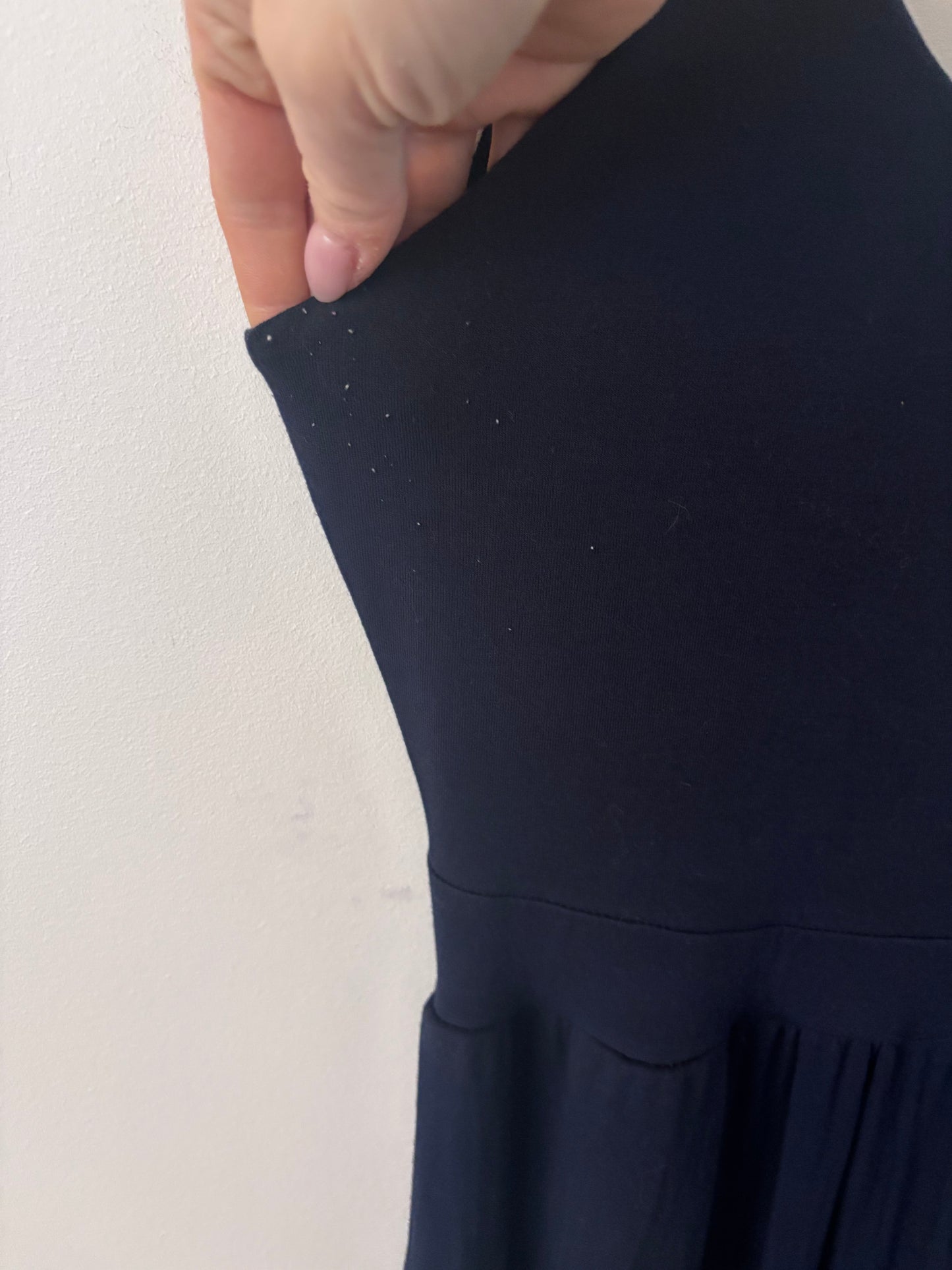 Black Tape Navy Midi Tank Dress | Sz Small