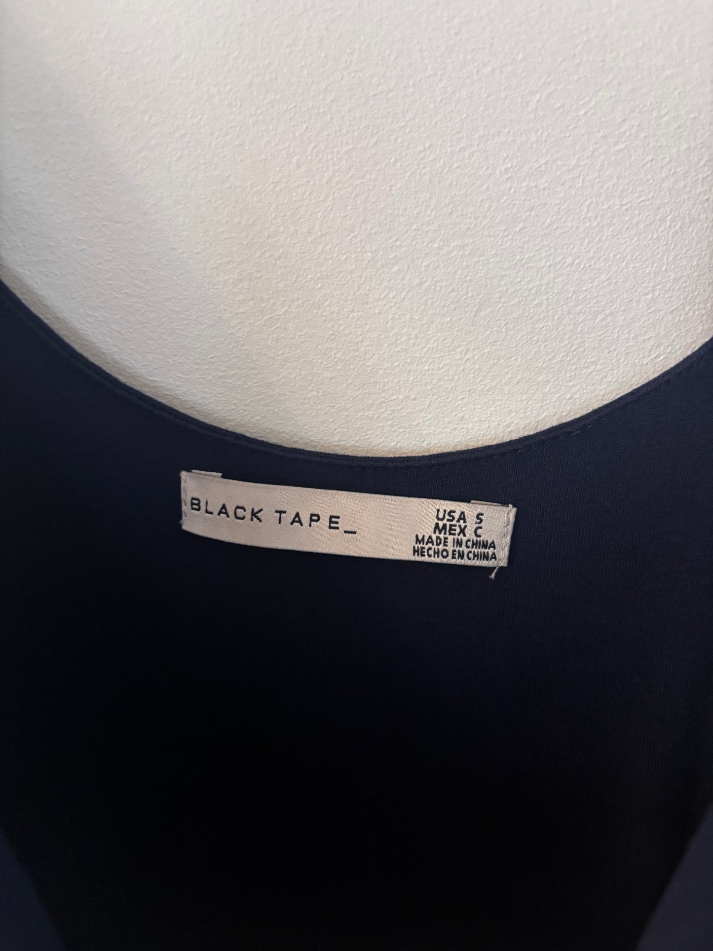 Black Tape Navy Midi Tank Dress | Sz Small