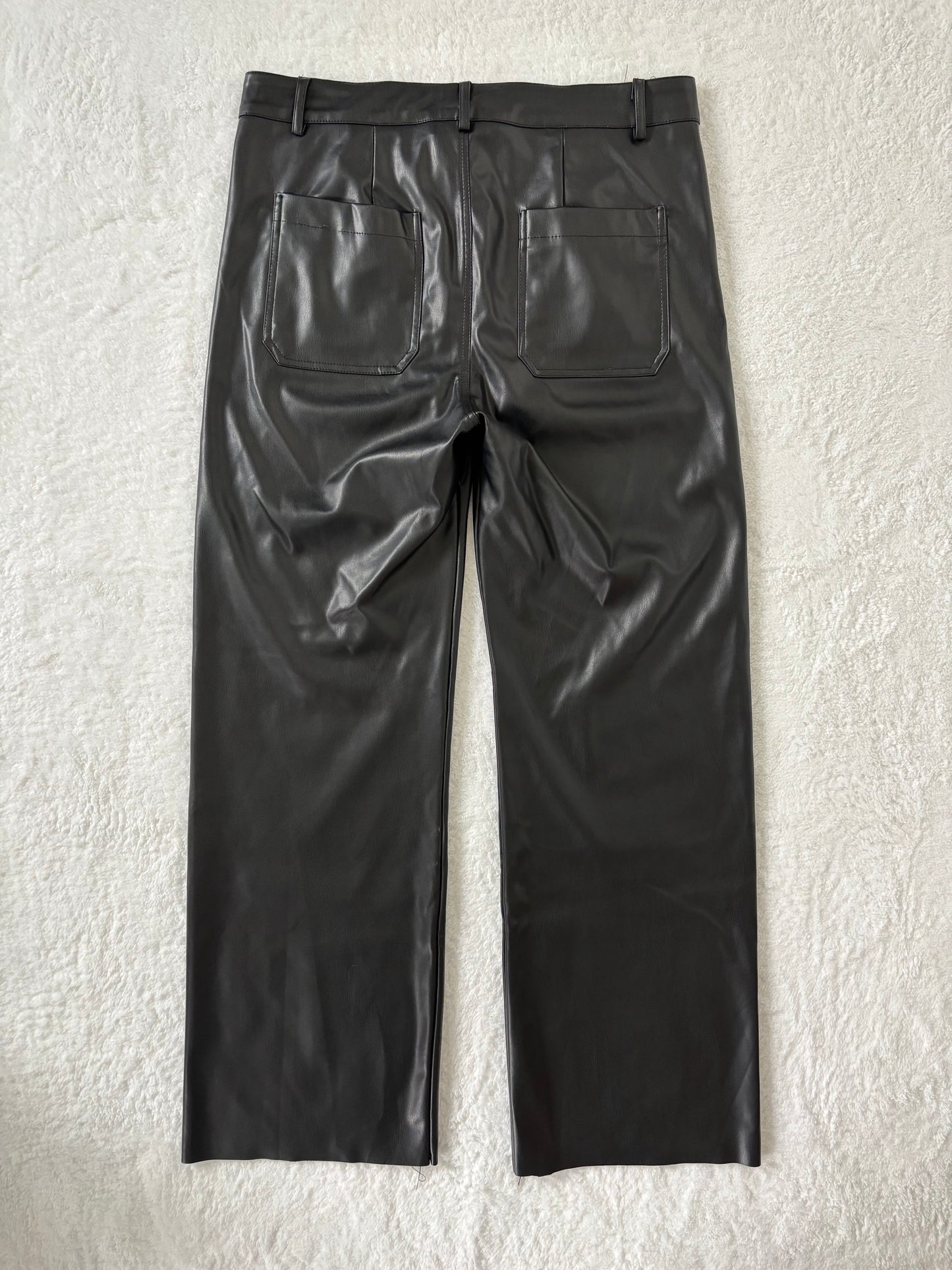 Dex Faux Leather High Rise Pants | Medium (O79G1)