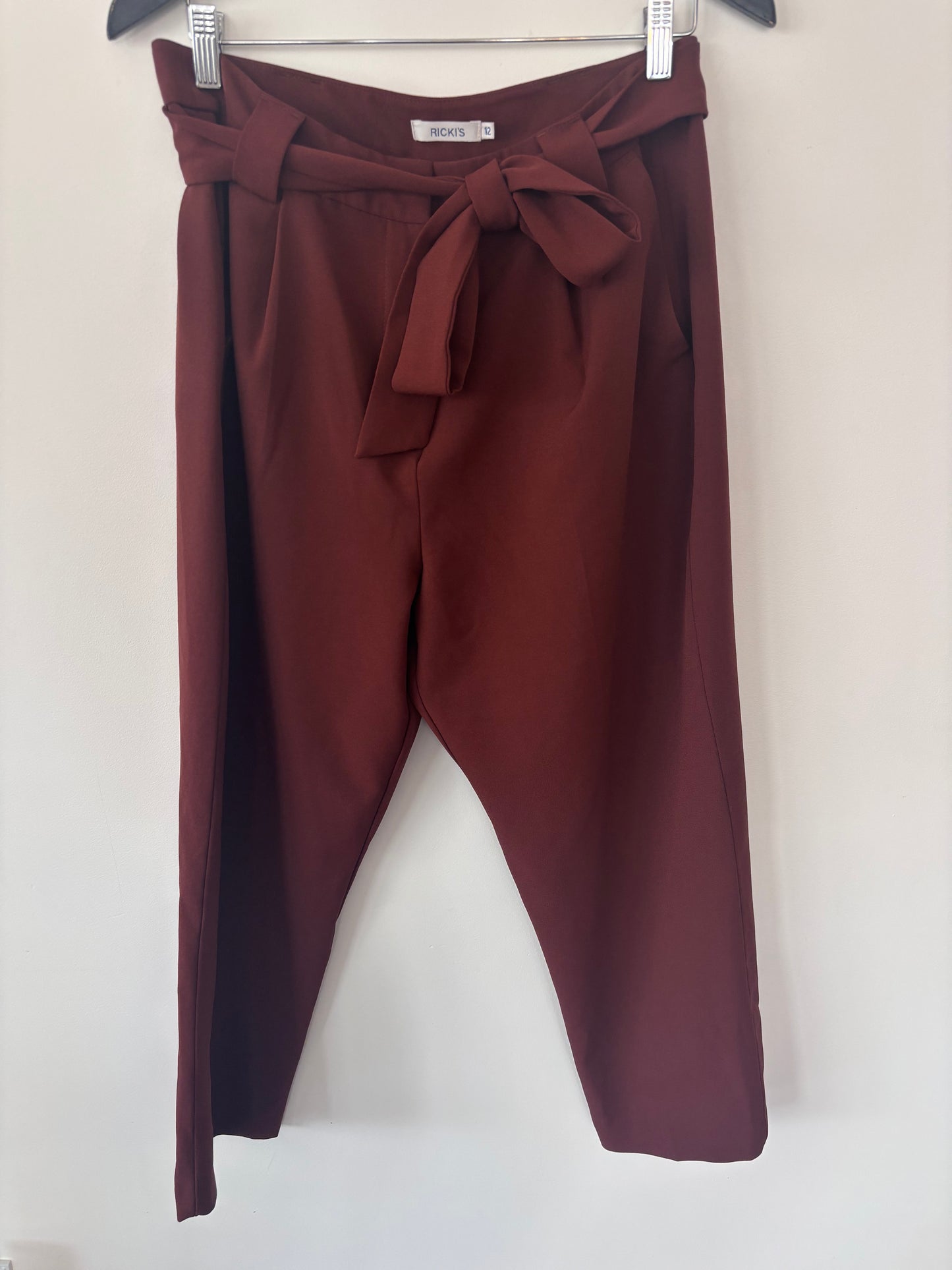 Rickie's Tapered Belted Dress Pants | Sz 12