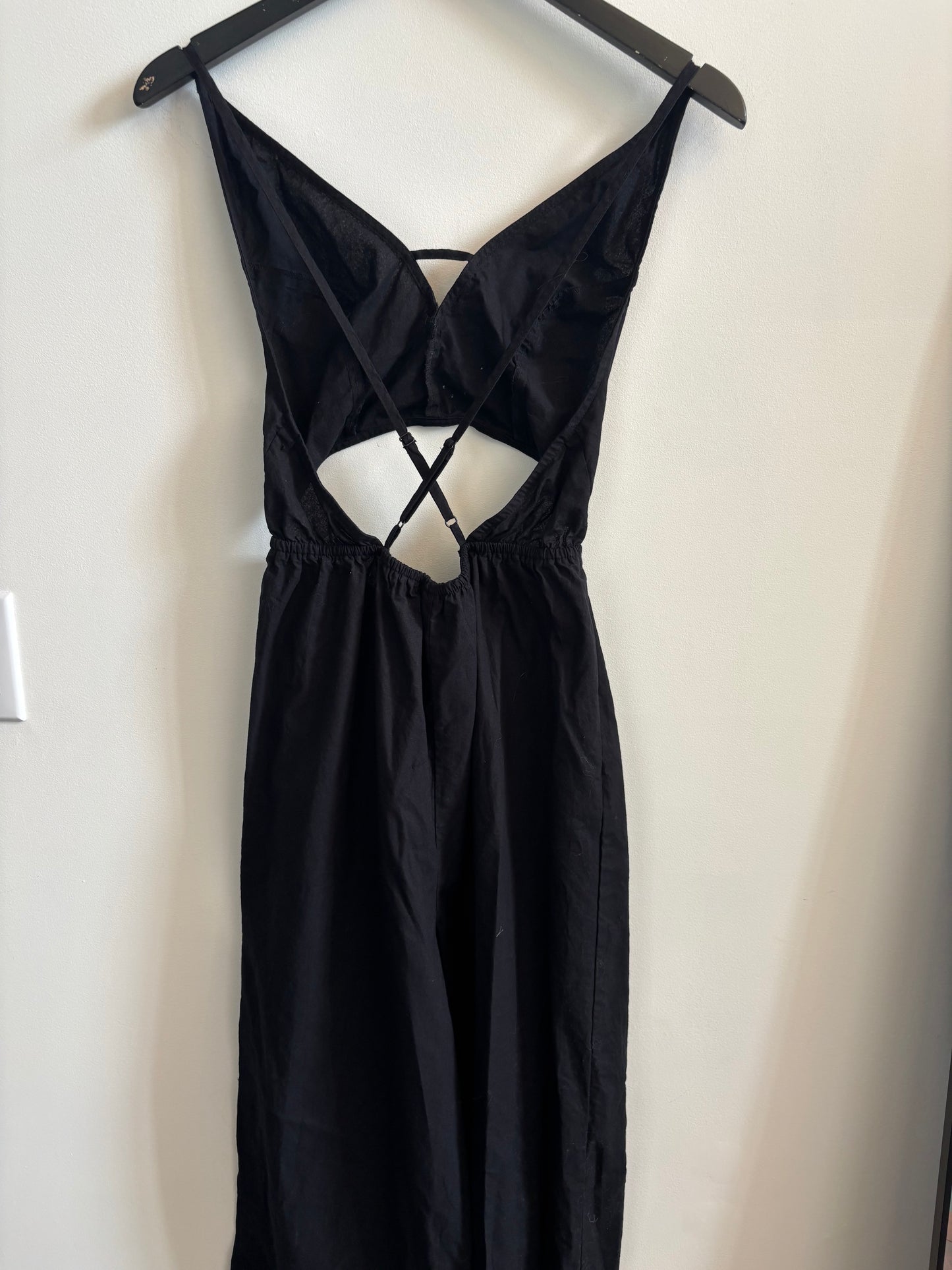 ASOS Black Wide Leg Cutout Jumpsuit | 6