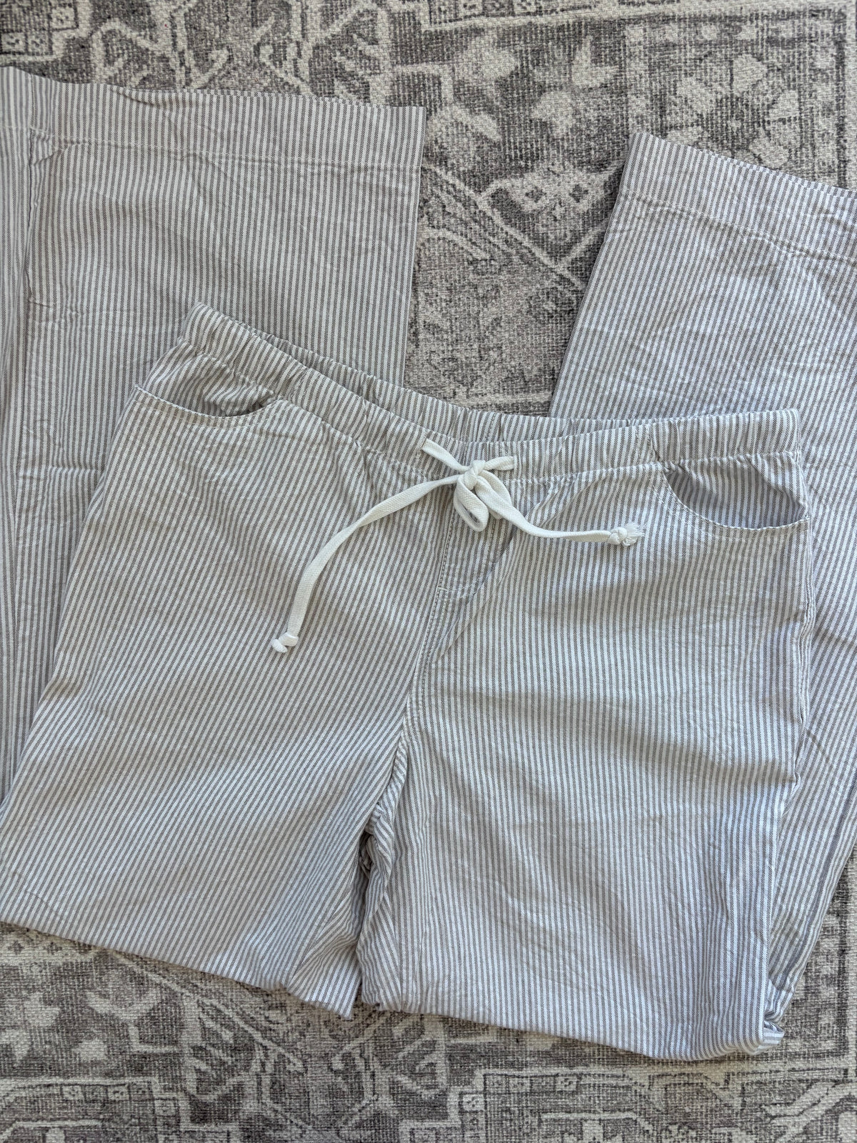 Cali 1850 Subtle Striped Cotton Pants | Sz Medium