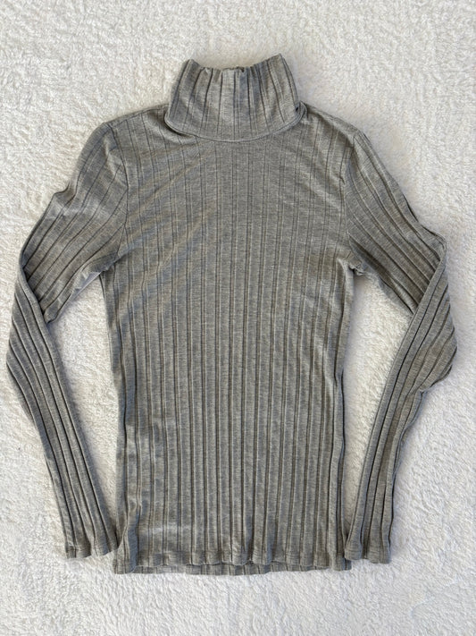Wilfred / Aritzia Grey Ribbed Turtleneck | Medium