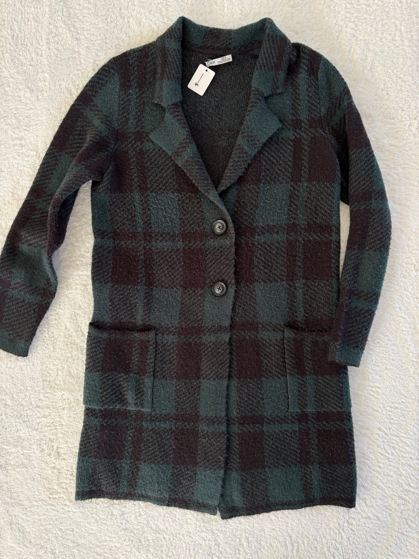 Dex Plaid Sweater Jacket | Medium