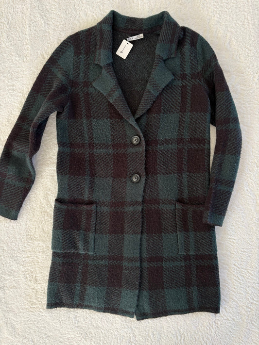Dex Plaid Sweater Jacket | Medium