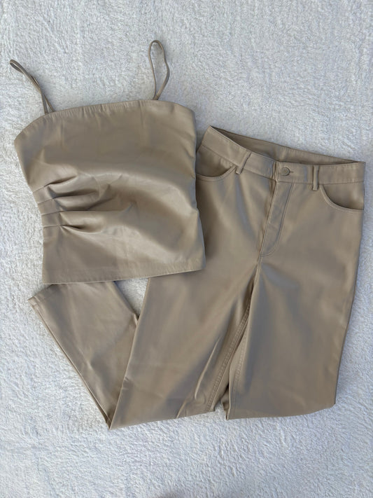 Dynamite Nude Faux Leather Set | Small (O28L4)