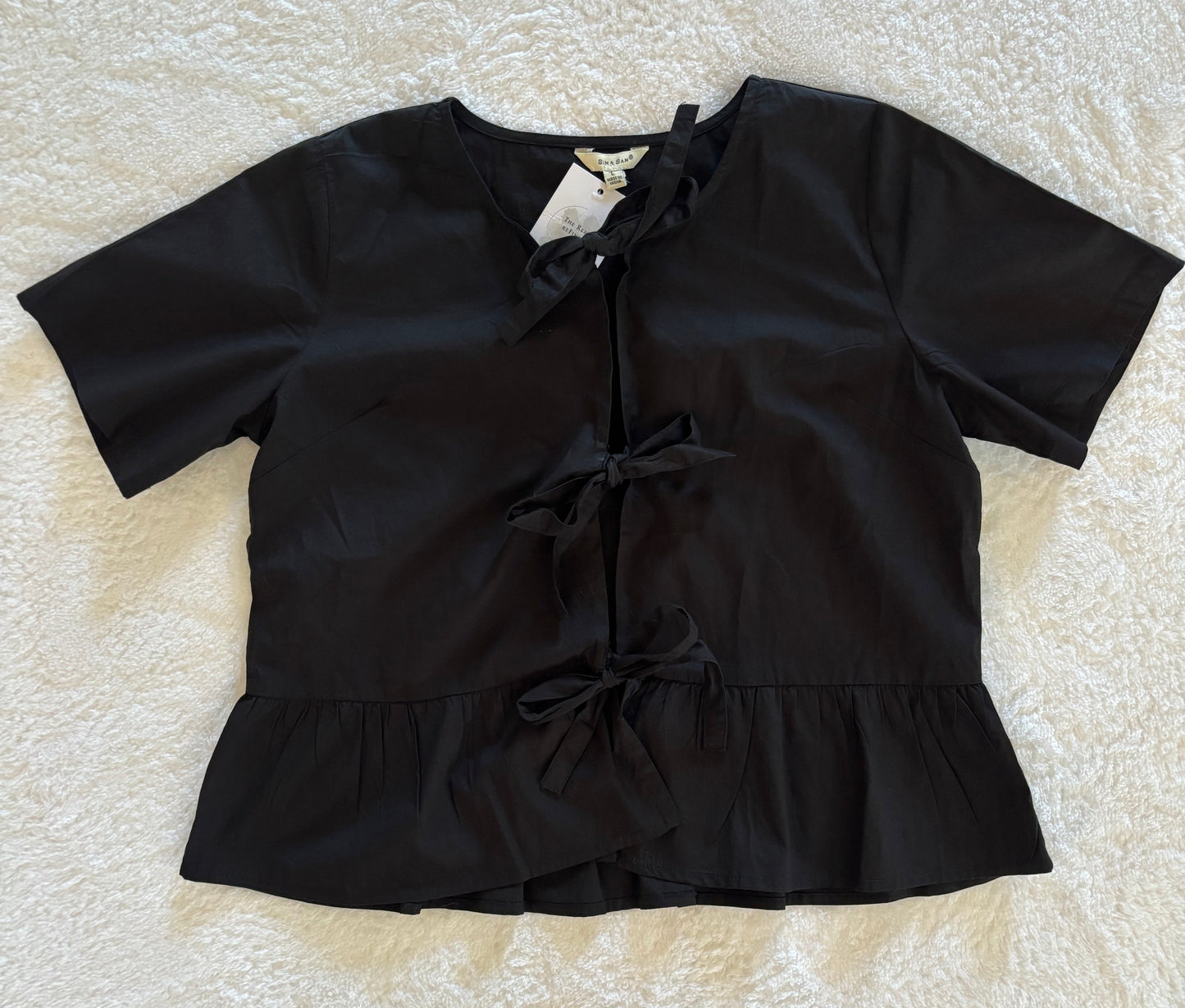 Sim & Sam Tie Front T Shirt | Large