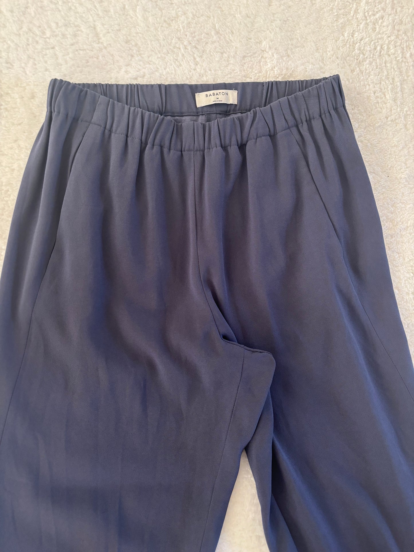 Babaton / Aritzia Navy Japanese Crepe Dexter Pant | Medium (O167B11)